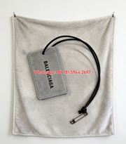 Balenciaga Grey Tag Logo Fleece Throw Blanket BA429